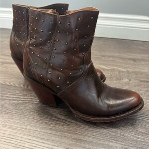 Lucchese Studded Ankle Cowboy Boots